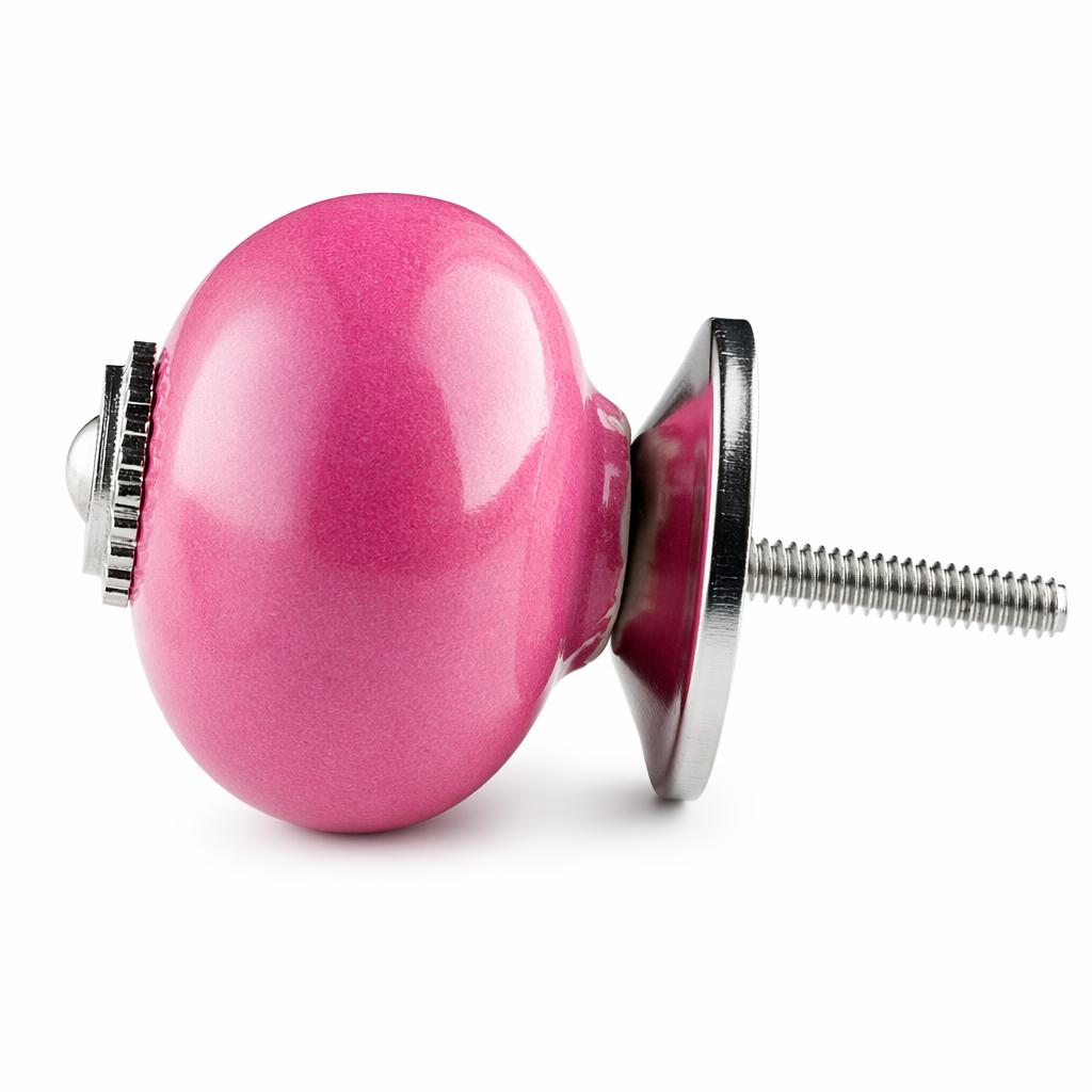 Enfärgad rund knopp, gammelrosa